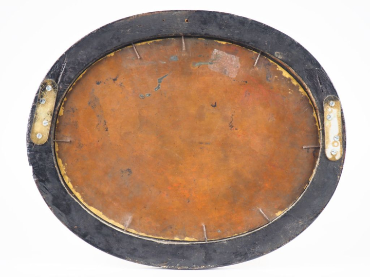 Ecole française XIXème. "La fuite en Egypte". Huile sur cuivre. Dim. 2