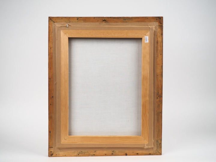 Ecole Française 1900.  "portrait de jeune fille en robe du XVIIIème" P