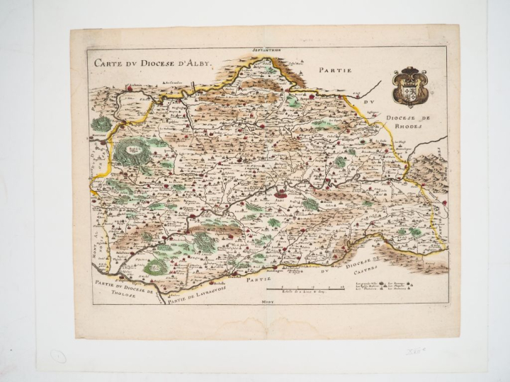 	[ALBI]. ZEILLER (Martin). CARTE DU DIOCÈSE D’ALBY. [1661]. Carte (35,
