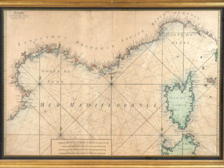 [CORSE]. ROUX (J.). IIIe FEUILLE. Marseille, Joseph Roux, 1764. Carte 