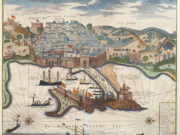 [ALGÉRIE]. KEULEN (Gerard van) [1678-1726]. DE STAD HAVEN EN MOUILLIE 