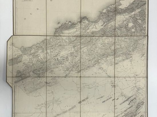 [ALGÉRIE]. PELET (Lieutenant général). ENSEMBLE DE 4 CARTES entoilées 