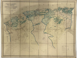Vente aux enchères [ALGÉRIE]. VAILLANT (Maréchal). CARTE DE L’ALGÉRIE. TELL, KABYLIE ET S