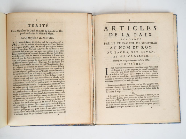 [ALGÉRIE]. TRAITÉ entre Monsieur de Guise au nom du Roi,   les Députés