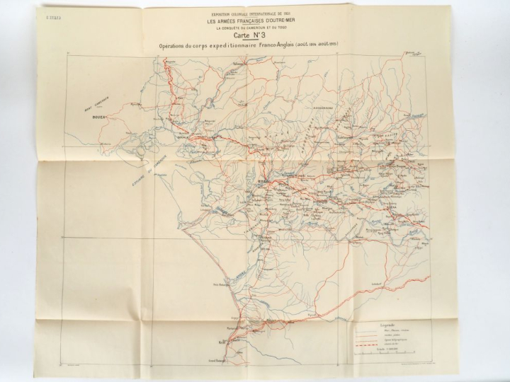 [ATLAS]. CONQUÊTE DU CAMEROUN ET DU TOGO (La). 11 cartes papier pliées