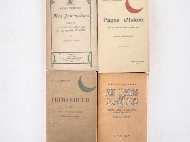 EBERHARDT (I.). ENSEMBLE DE 4 OUVRAGES de l’exploratrice de l’Algérie,
