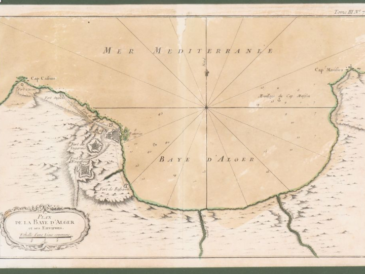PLAN DE LA BAYE D’ALGER et ses environs. [Bellin, 1754]. Un feuillet (