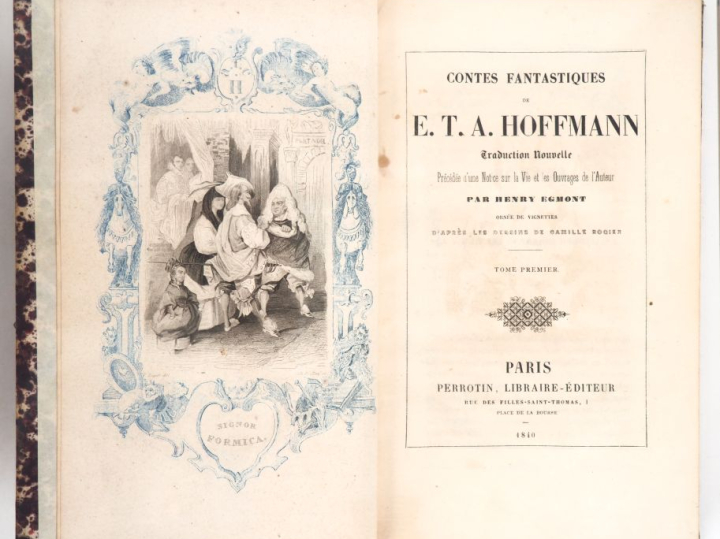 HOFFMANN (E. T. A.). CONTES FANTASTIQUES. P., Perrotin, 1840. Quatre v