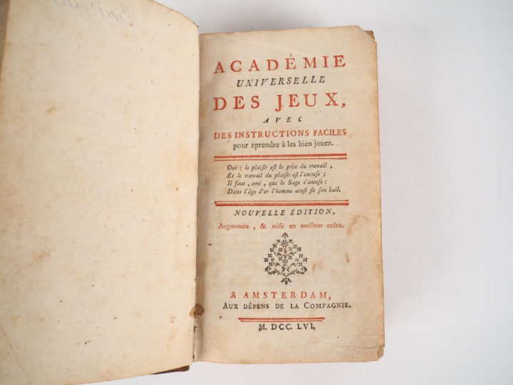 [JEU]. ACADÉMIE UNIVERSELLE DES JEUX, avec des instructions faciles po