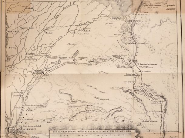 LESSEPS (F. de). PERCEMENT DE L'ISTHME DE SUEZ. Exposé et documents of