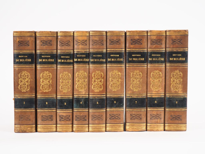 MOLIÈRE. OEUVRES. P., Desoer, 1819-25. 9 forts volumes grand in-8 ½ ve