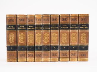 Vente aux enchères MOLIÈRE. OEUVRES. P., Desoer, 1819-25. 9 forts volumes grand in-8 ½ ve