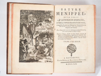 Vente aux enchères SATYRE MÉNIPPÉE, de la vertu du Catholicon d'Espagne, et de la tenue d