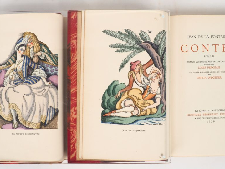 LA FONTAINE (J.). CONTES. P., G. Briffaut, 1928. Deux volumes grand in