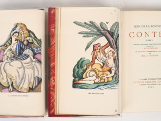 Vente aux enchères LA FONTAINE (J.). CONTES. P., G. Briffaut, 1928. Deux volumes grand in