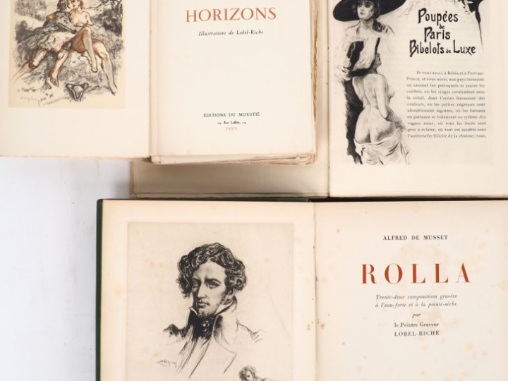 [LOBEL-RICHE]. MUSSET (A. de). ROLLA. Se trouve chez l’Artiste, 1942. 
