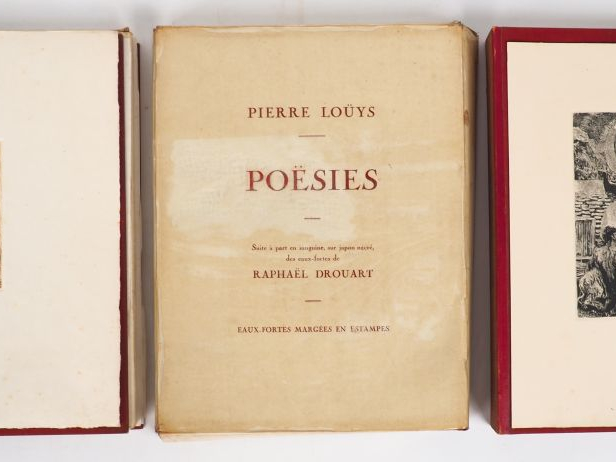 LOUŸS (P.). POËSIES. P., Crès, 1930. Trois volumes en ff. sous chemise