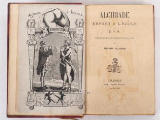 Vente aux enchères PALLAVACINO (F.). ALCIBIADE ENFANT À L’ÉCOLE. D.P.A. Traduit pour la p
