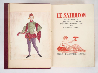 Vente aux enchères PÉTRONE. LE SATIRICON. Traduction de Laurent Tailhade. P., Chamontin, 