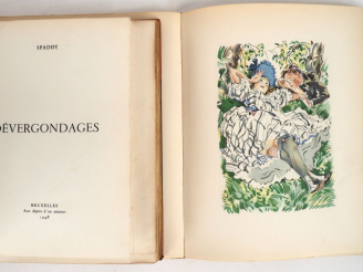 Vente aux enchères [ROJAN]. SPADDY [Pseudonyme de Johannes GROS]. DÉVERGONDAGES. Bruxelle