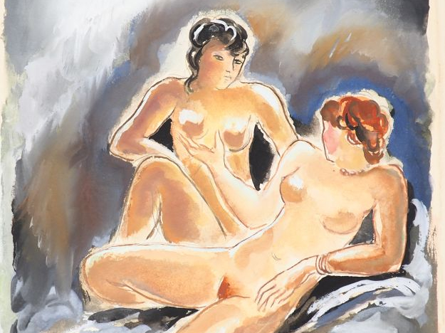 VERLAINE (P.). LES AMIES - FILLES. [P., Gonin, 1932]. Grand in-4 broch