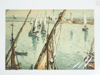 Vente aux enchères BATTISTA (Éric). ENSEMBLE DE 4 LITHOGRAPHIES COULEURS sur papier Japon