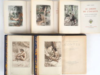 Vente aux enchères [BÉCAT]. LA FONTAINE (J. de). CONTES. P., Briffaut, 1928. Deux volumes