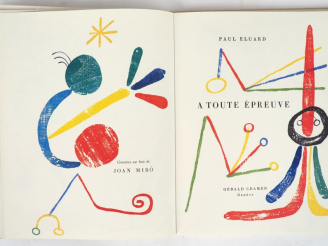 Vente aux enchères ÉLUARD (P.). À TOUTE ÉPREUVE. Genève, G. Cramer, 1984. Grand in-4 broc