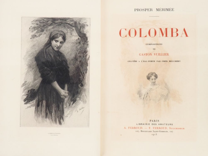 MÉRIMÉE (Pr.). COLOMBA. P., Ferroud, 1913. Grand in-8 ½ maroquin orang