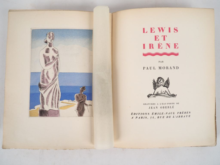 MORAND (Paul). LEWIS ET IRÈNE. P., Émile-Paul, 1925. In-4 broché. 2 de