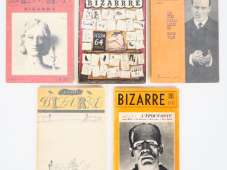 Vente aux enchères [REVUE]. BIZARRE. Cinq volumes grand in-8 brochés. -	N°1. BIZARRE. (19