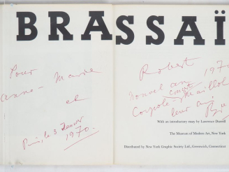 Vente aux enchères [BRASSAÏ]. BRASSAÏ. New-York, The Museum of Modern Art, 1968. In-4 bro