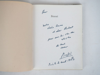 Vente aux enchères BRASSAÏ. LES ARTISTES DE MA VIE. P., Denoël, 1982. In-4 reliure toilée