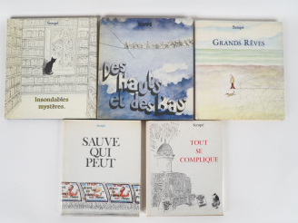 Vente aux enchères [SEMPÉ]. ENSEMBLE DE 5 ALBUMS ILLUSTRÉS par Jean-Jacques SEMPÉ. 5 volu