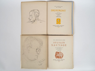 Vente aux enchères [ARTISTES DU LIVRE]. ENSEMBLE DE  2 OUVRAGES. -	SYLVAIN SAUVAGE.  -	DI
