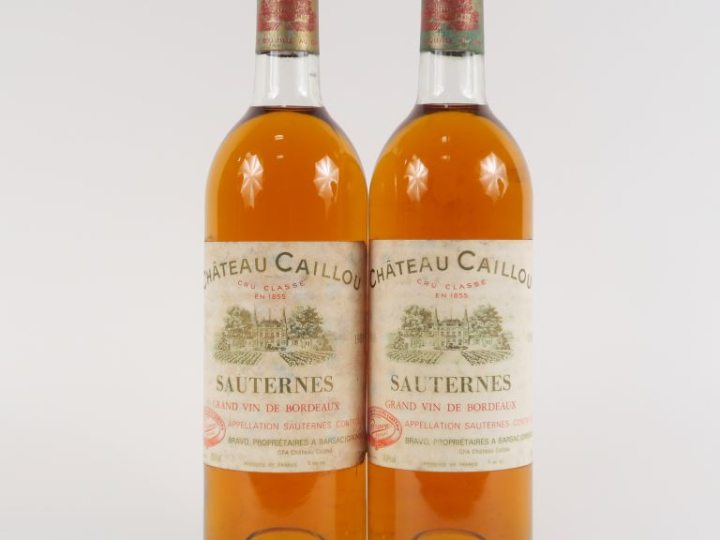 2 BOUTEILLES CHÂTEAU CAILLOU CC SAUTERNES - 1986 - BG