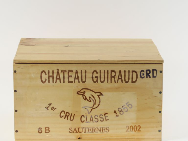 6 BOUTEILLES CHÂTEAU GUIRAUD 1er CC SAUTERNES - 2002 - CBO