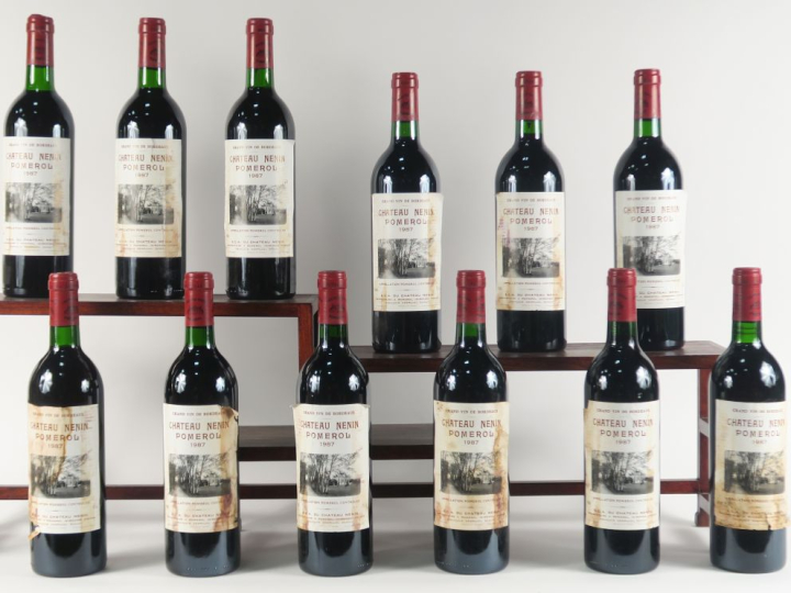 12 BOUTEILLES CHÂTEAU NENIN POMEROL - 1987 - CBO - BG/3 EA/ET