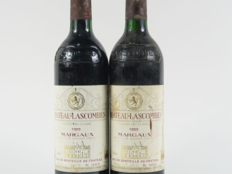 Vente aux enchères 2 BOUTEILLES CHÂTEAU LASCOMBES GCC MARGAUX - 1989 - BLS