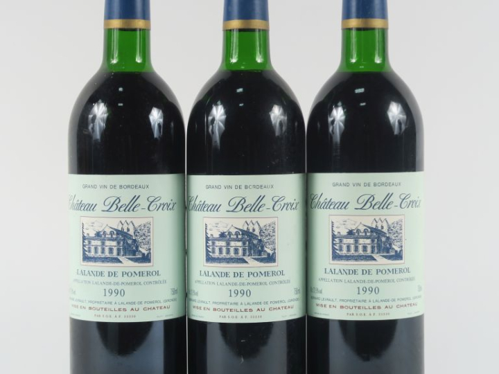 3 BOUTEILLES CHÂTEAU BELLE CROIX LALANDE DE POMEROL - 1990 - LB