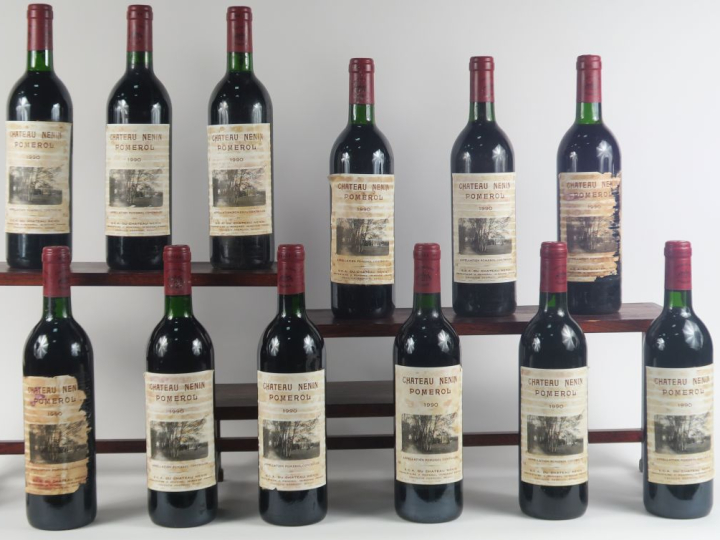 12 BOUTEILLES CHÂTEAU NENIN POMEROL - 1990 - BG/2 EA/10 ET