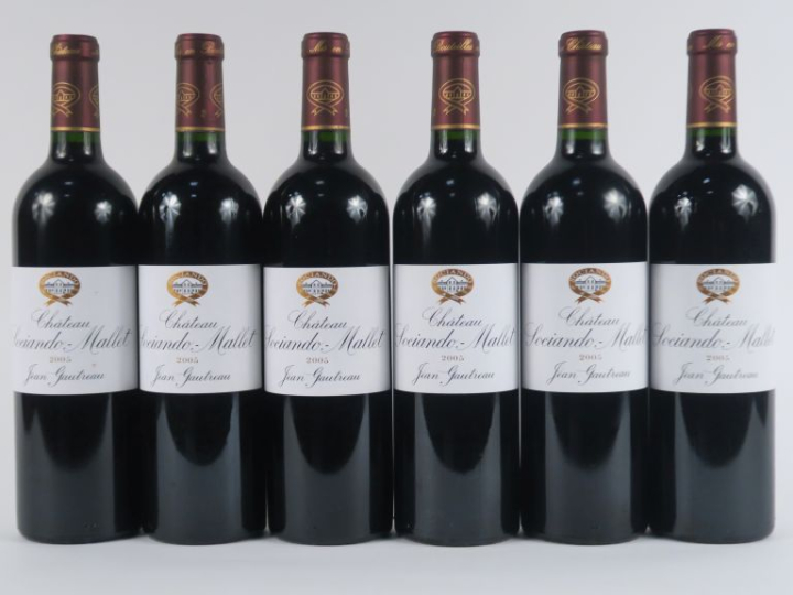 6 BOUTEILLES CHÂTEAU SOCIANDO MALLET HAUT MÉDOC - 2005 - CBO