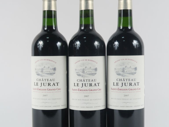 3 BOUTEILLES CHÂTEAU LE JURAT GC ST ÉMILION - 2007