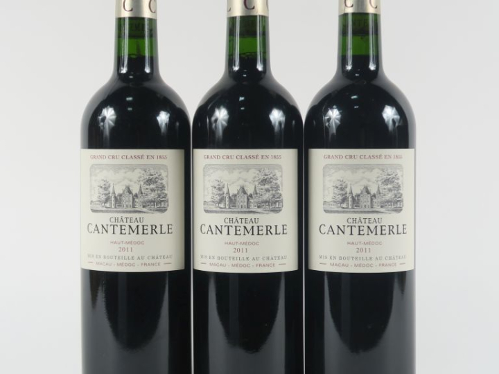 3 BOUTEILLES CHÂTEAU CANTEMERLE GCC HAUT MÉDOC - 2011