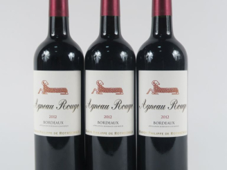 Vente aux enchères 3 BOUTEILLES AGNEAU ROUGE BARON PHILIPPE DE ROTHSCHILD - 2012