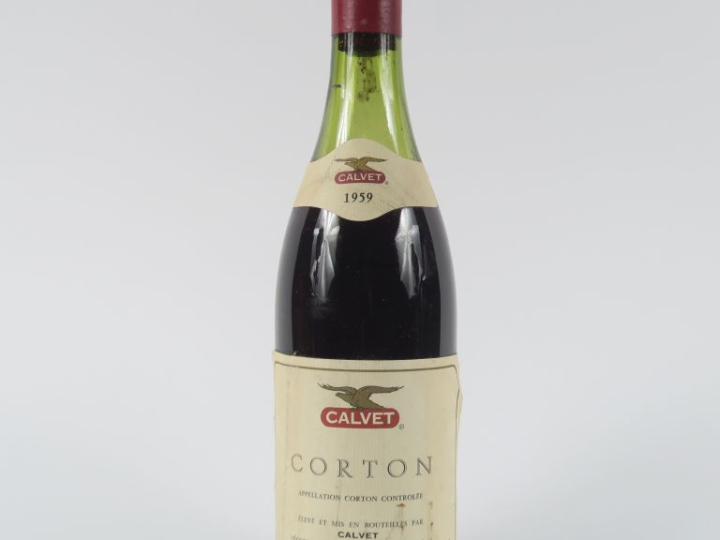 1 BOUTEILLE CORTON CALVET - 1959 - 4,5 CM