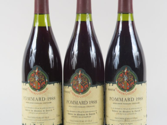 Vente aux enchères 3 BOUTEILLES POMMARD TASTEVINAGE VAUCHER PÈRE   FILS - 1988