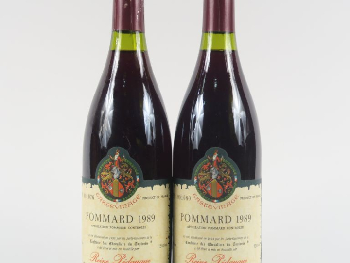 2 BOUTEILLES POMMARD TASTEVINAGE REINE PÉDAUQUE - 1989