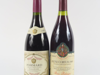 Vente aux enchères 2 BOUTEILLES : 1 POMMARD CHARLES MUNIER 1993 - 1 ALOXE CORTON TASTEVIN