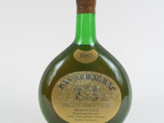 Vente aux enchères 1 BOUTEILLE BAS ARMAGNAC MICHEL CLAVÉ 46° - 1987